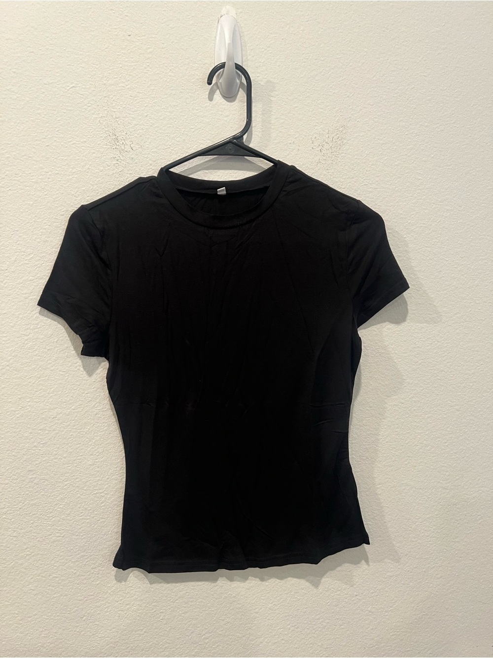 Black Women's Crewneck Short Sleeve Top
